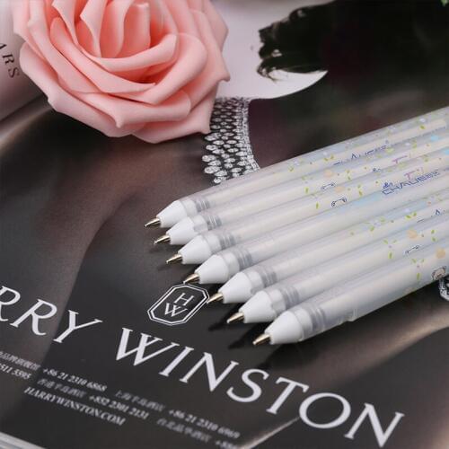 1PC White Hook Liner Pens Signature Marker Black Paper Highlighter Reviser 0.8mm