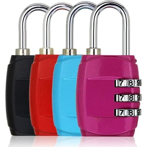 Alloy Combination Code Number Lock 3 Dial Simple Multicolor Password Lock For Luggage Suitcase Baggage Toolbox Gym Locker