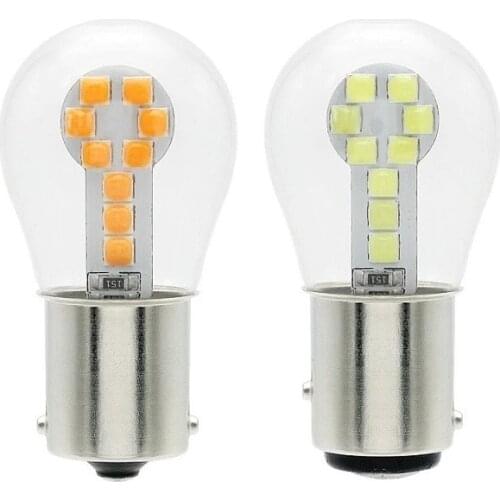 Red Amber White 1156 BA15S P21W LED 1157 BAY15D P21/5W LED Bulb R5W R10W Car Turn Signal Light S25 Auto Brake Light Lamps 12V