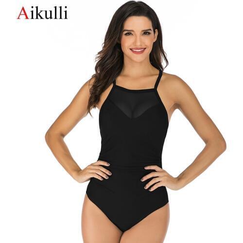 Aikulli Swimming Suit for Womens Bathing Suit One Piece Swimsuit Sexy Lace V Neckline Women Swimwear Female Monokini Swim Suits