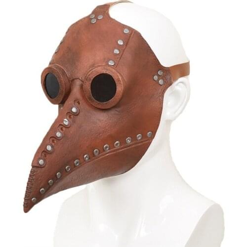 Funny Medieval Steampunk Plague Doctor Bird Mask Latex Punk Cosplay Masks Beak Adult Event Cosplay Props 07# 2
