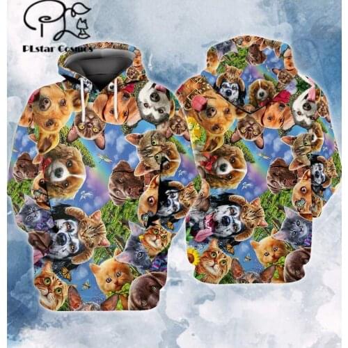 PLstar Cosmos 3Dprint Newest Cat Dog Animal Pet Art Harajuku Premium Streetwear Unisex Unique Casual Hoodies/Sweatshirt/Zip 4