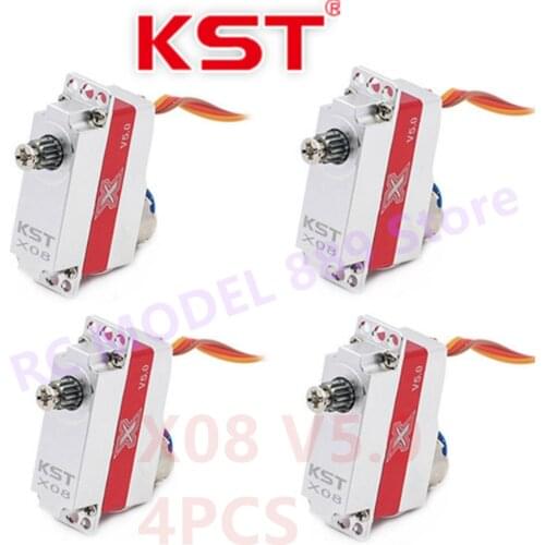 KST X08 V5.0 8.4V 2kg 0.09sec Coreless Metal Gear Glider Servo Motor for UAV Helicopter Airplane RC Models