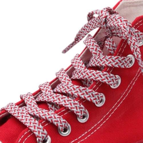 Weiou Premium Chromatic Colour Striped Bootlace Trend Personality Shoelaces For Casual Sneaker Gym Shoes Latchet Drop Shipping