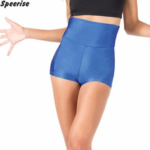 Adult Women Gymnastics Dance Shorts Lycra Spandex High Waist Exercise Pants Body Ballet Panty Workout Practice Wear Quick Dry