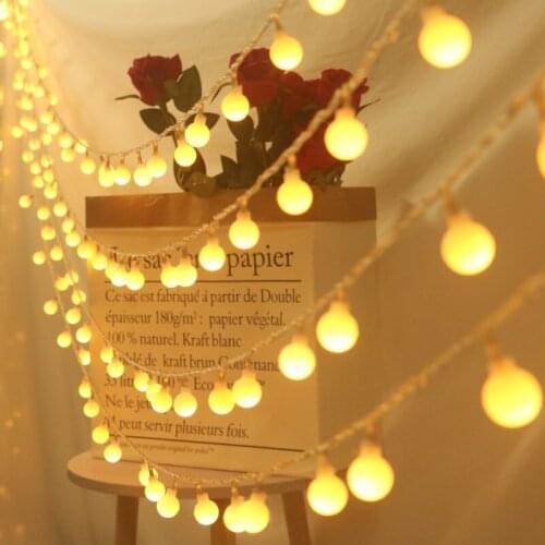 USB/Battery Power LED Ball Garland Fairy Lights String Waterproof Outdoor Lamp Christmas Holiday Wedding Party Lights Decoration