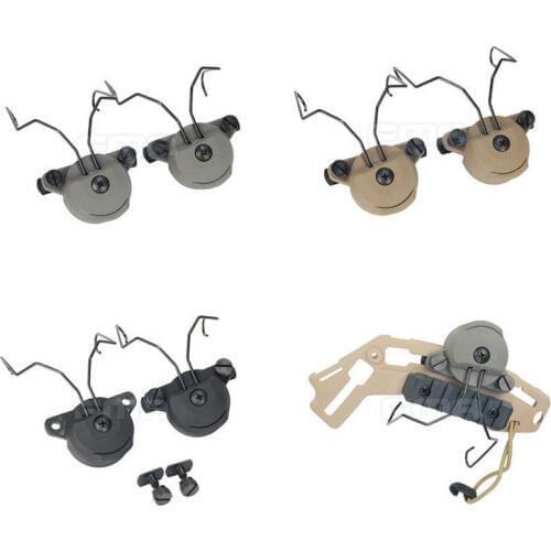 Tactical Fma New Fighter Helmet Accessories Tb998 Ex Set Railway Adapter Helmet Fight Peltor Ear Sound Gen 2 Bk / De /fg hot