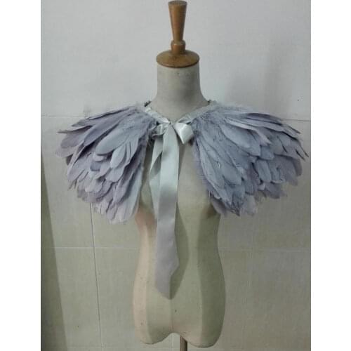 Goose feather cape for wedding, event, carnival #FC594G