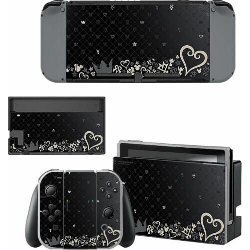 Kingdom Hearts Screen Protector Sticker Skin for Nintendo Switch NS Console Dock Charger Stand Holder Joy-con Controller Vinyl