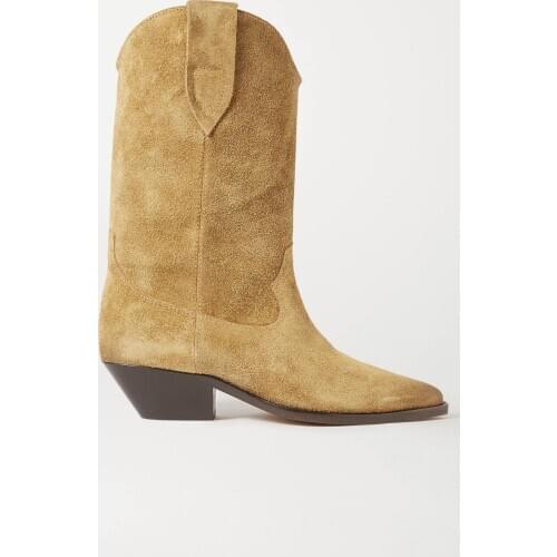 Women Shoes Paris Duerto Suede Boots Western Cowboy Boots