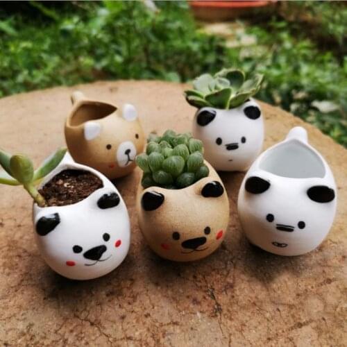 Animal Flower Pot Ceramic Vase Planter Desktop Ornaments Home Decor Garden Pot
