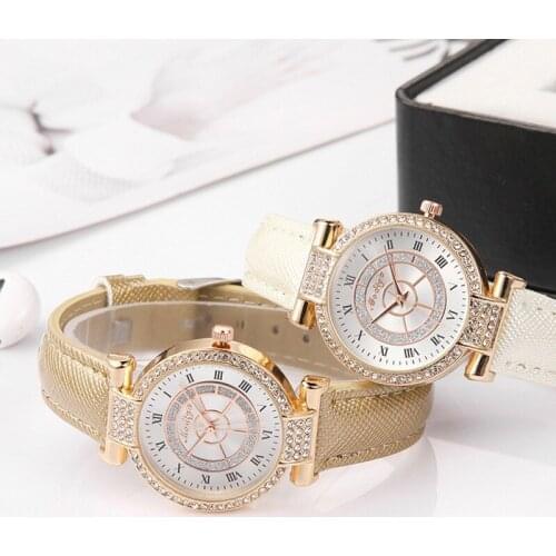 1PCs Luxury Women Watch Top Brand New Fashion Diamond Rhinestone Ladies Wristwatch Stainless Steel Dial Female Quartz Watch