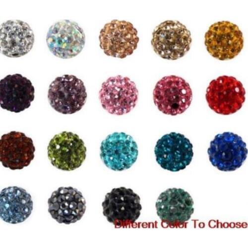 10mm 8mm 6mm 12mm 14mm 100 pcs/lot mixed random Loose round l354 Crystal Beads Bracelet necklace ball e7454