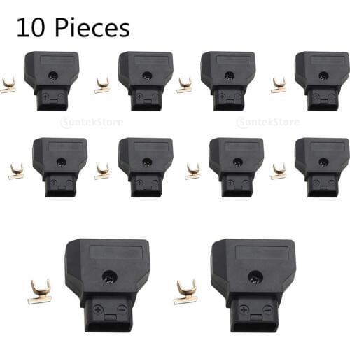 10 Pack Male D-Tap Connector for DSLR Rig Power Cable V-mount Anton Battery