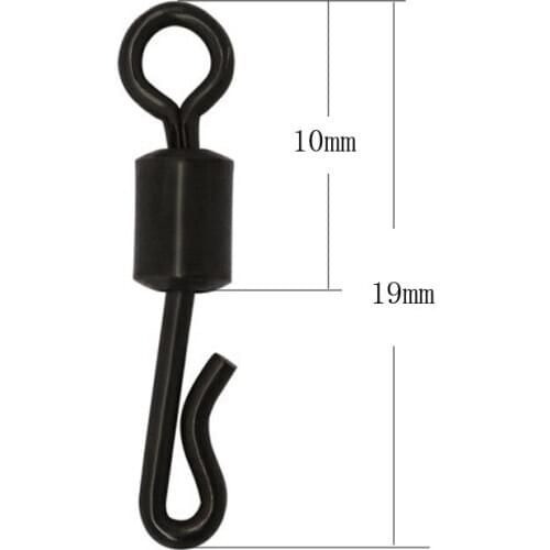 100pices Carp Fishing Swivels Quick Change Connector Terminal Tackle Fishing Barrel Swivel 4# Carp Fishing Accessories