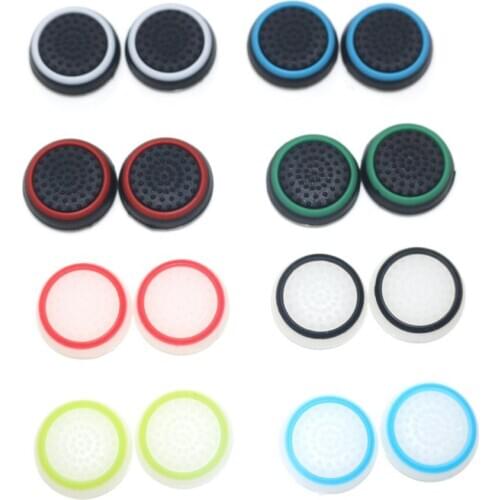 16PCS Double Rocker Enhanced Raised Silicone Rubber Analog Stick Thumb Grips Joystick Cover Caps For Playstation 4 PS4 Xbox One