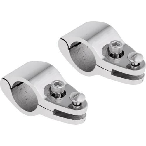 2 Pieces/ Set 22mm Boat Cover/ Canopy Bar Tube Clamp - Durable Strong Marine Grade 316 Stainless Steel