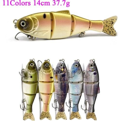 4 Segment Pike Swimbait 14cm 37g Big Glide Bait Lifelike Multi Jointed Lure Muskie Walleye Bass Fish Lure Sea Fishing Bait