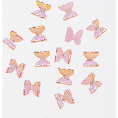50pc 3D Butterfly Nail Art Decal Resin Stone For Nail Art Supplies Diy Charm Ins Butterflies Resin Gem 8 COLOR #ZCF22