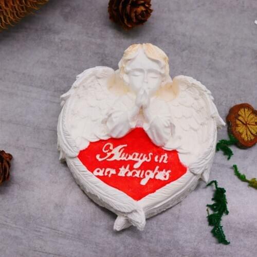 Angel Love Wings Silicone Mold Guardian Angel Wings Prayer Angel Aromatherapy Silicone Mold Cake Mold For Baking