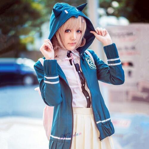 Anime Danganronpa Chiaki Nanami Cosplay Uniform Jacket Shirt Wig Bag Full Set For Women Cosplay Costume