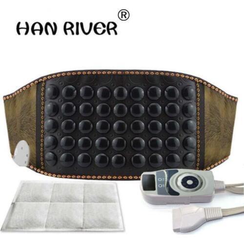 Far infrared germanium stone lumbar fields electric heating belt moxibustion and herniation tropical body massager