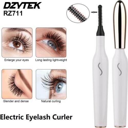 Women Makeup Electric Heated Eyelash Curler Long Lasting Eye Lash Perm Eyelashes Clip Tool Electric Eyelash Instrument USB Curls