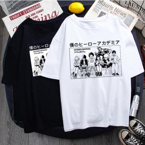 My Hero Academia T Shirt Men Kawaii Unisex Bakugou Graphic Tshirt Cute Anime Boku No Hero Academia T-shirt Todoroki Top Tee Male