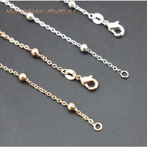 Trendy Link Chain For Women Copper Stainless Steel Chains Necklace 1mm Round Chokers Hot Sale Diy Gifts Jewelry 18inch B3374