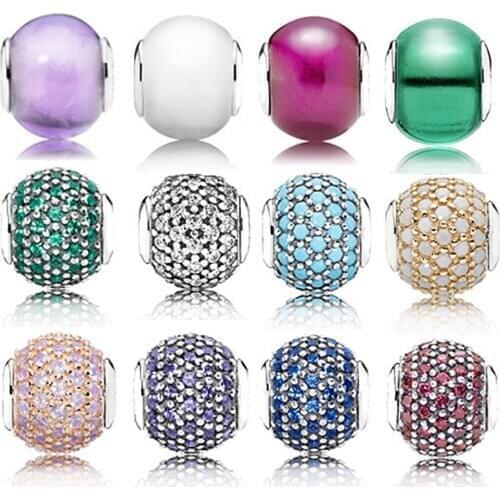 Fashion Snowflake Silver Charm 925e Italian Sterling Silver Beads Blue Moon Suitable For Bracelet Diy Bracelet Production