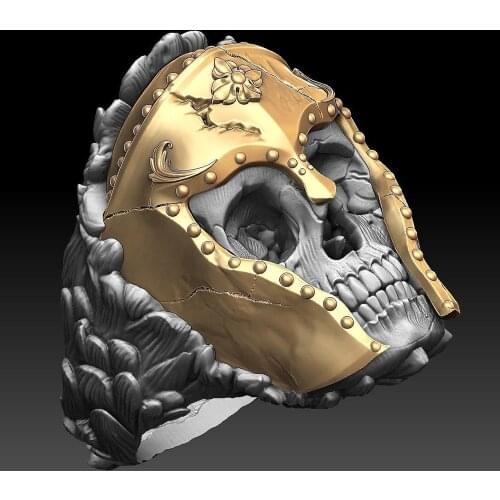 Vintage Punk Skeleton Skull Rings For Men Retro Hip Hop Gothic Personality Male Rings Halloween Party Rings Jewelry Gift