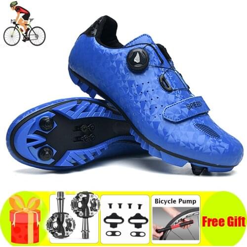 Men Cycling Shoes Sapatilha Ciclismo Mtb SPD Pedals Cleats Professional Mountain Bike Breathable Bicycle Racing Self-Locking