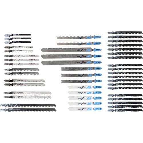 48Pcs Jig Saw Blade Jigsaw Blades Set Metal Wood Assorted Blades Woodworking T144D/T244D/T118A/T111C/T344D/T101AO/T301DL