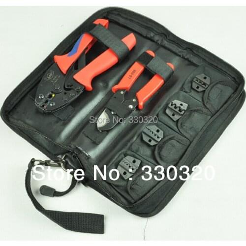 New design mini hand Crimping Tool Kit Crimp Tool Set with replaceable crimping die sets &cable cutter L-K054YJ