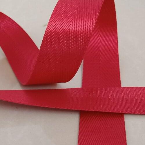 38mm 5M Red Strap Nylon Webbing Backpack Herringbone Pattern Knapsack Strapping Satin Ribbon Sewing Bag Belt Accessories