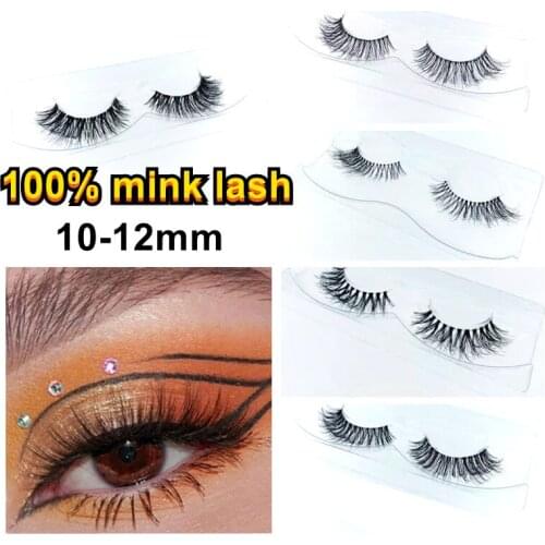 NEW 10-12mm Mink Eyelashes Clear Band Eye Lashes Crisscross Transparent Band False Eyelashes Handmade Dramatic Lashes Upper Lash
