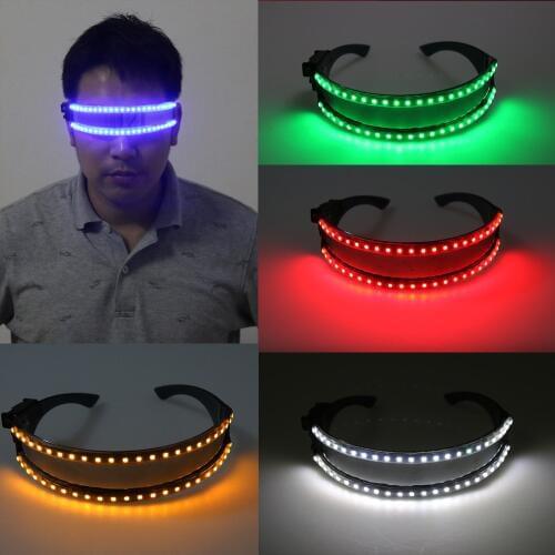 New Fashion Christmas LED Glasses, Laser Stage Props LED Growing Light Performance Stage Costume Clothes