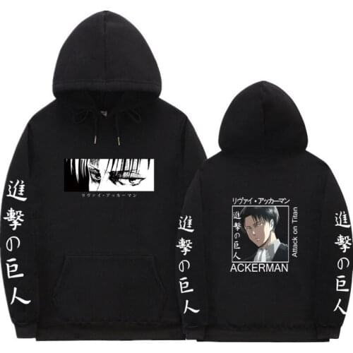 Attack On Titan Anime Hoodies Printed Hooded Sweatshirts Women Men Casual Loose Pullovers Unisex Hooded Clothes