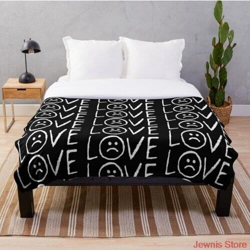 Lil Peep Style Love Tattoo Throw Blanket Super Soft Printing Family Car and Sofa Bed throws Summer Office Quilts