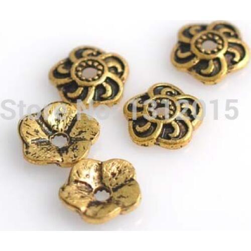 Wholesale Beads Flower Torus Antique Gold Alloy Spacer Beads Metal Beads Jewelry Making Supplies 9x2mm,100Pcs,YTC0067