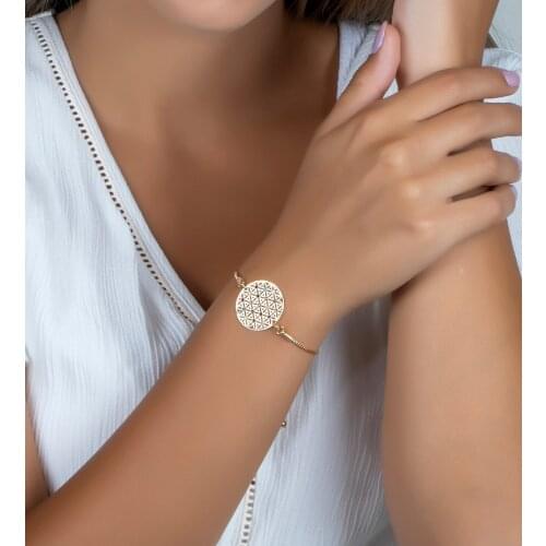 Gold Plated Color Circle Design Bracelet