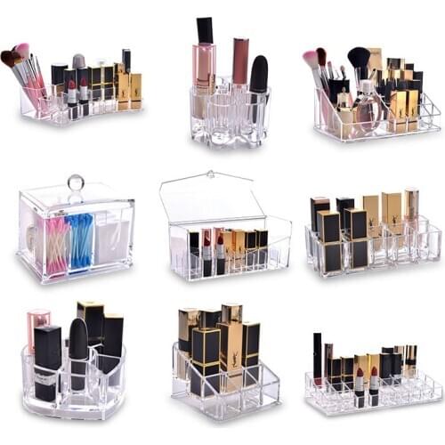 Clear Lipstick Display Frame with Turn-over Dust-proof Lipstick Receiving Box Finishing Cosmetic Box