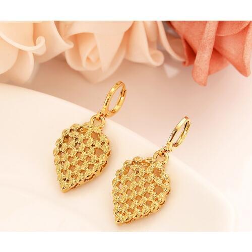 Earrings For Women Fashion Jewelry Gold Color african Arab Earrings Body Jewelry Flower Pendant as women girls kids Gift