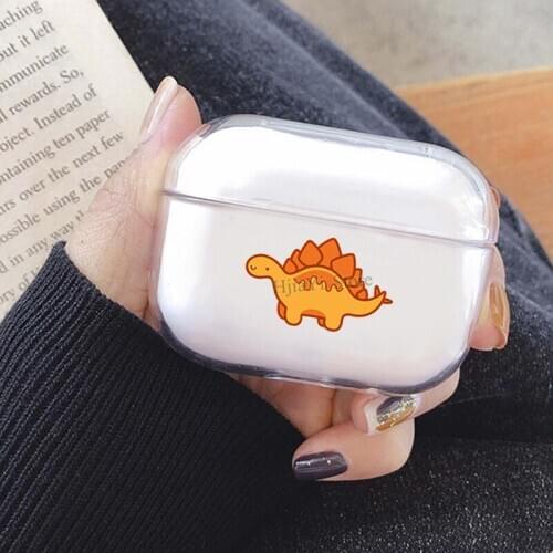 Cute Dino Funny TPU Cover Case For AirPods Pro Case Bluetooth Case For Airpod 3 Earphone Accessories Skin