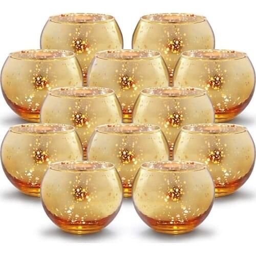 Small Balls Glass Candlestick Incense Candle Empty Cup 12 Home Accessories