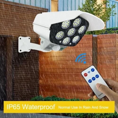 Solar LED Garden Wall Lamp Virtual Monitor Camera Security Light Outdoor Motion Sensor IP65 Waterproof Porch Balcony Lighting