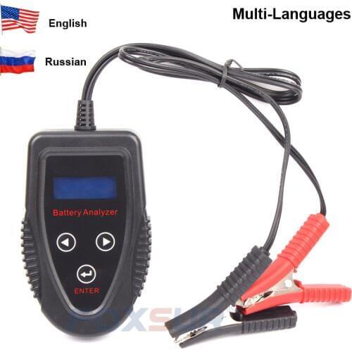 FOXSUR FBT1201 Car Battery Tester Multi-language 12V CCA Battery System Detect Automotive Car Bad Cell Battery Diagnostic Tool
