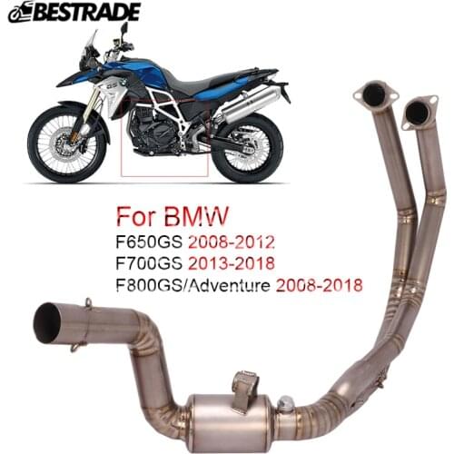 Titanium Aliloy Front Middle Link Pipe For BMW F650GS F700GS F800GS Adventure Motorcycle Exhaust Header Tube Slip On