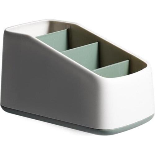 Trapezoid Staircase Remote Controller Holder Multi-Partition Desktop Sundries Arrangement Storage Boxes Organizer Caddy