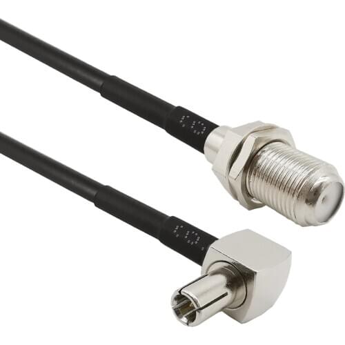 TS9 Male to F Female Right Angle nut bulkhead Connector Pigtail Extension Cable for ZTE Huawei Modem RG174 Jumper cable